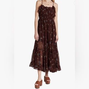 Free People Cloud Nine Maxi Dress in Berry Size Extra Large
